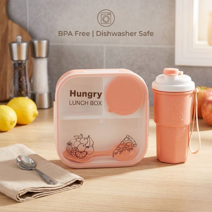 Lunch Box HUNGRY With Bottle