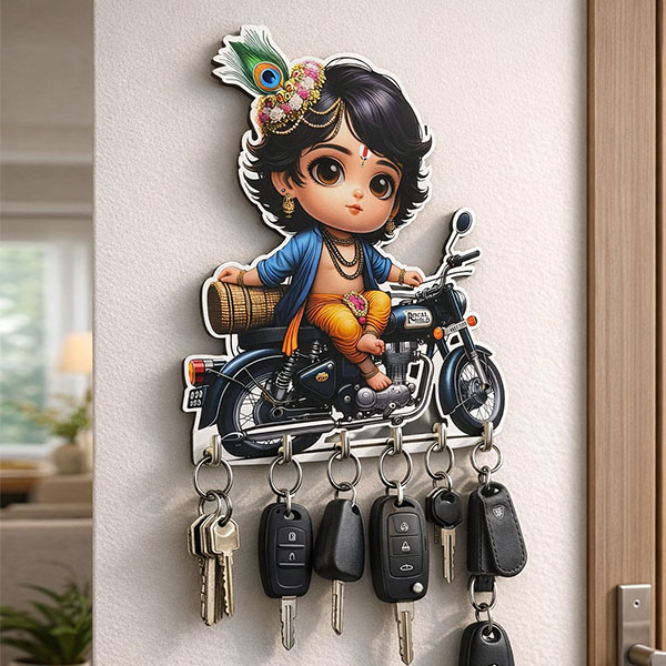 Krishna With Riding Bike 8x6 inch