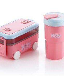 Lunch Box Kitty Bus With Bottle Polypack