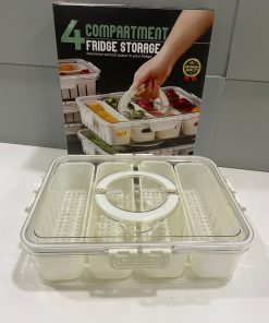 Container 4 Compartment Fridge Storage 3300ml