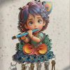 Key Stand Krishna Printed With Hook (6*8inch)