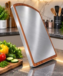 Chopping Board Wooden With SS