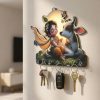 Key Stand Krishna With Cow Printed With Hook (6*8inch)