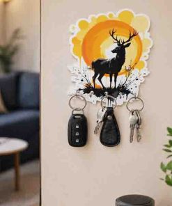 Dear Shape Key Holder Rack with 5 Hooks