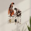 Couple Printed Wooden Key Holder