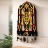 Shree Ram Lalla Murti Wooden Key Holder Wall Mounted Decorative Key Rack for Home Entrance